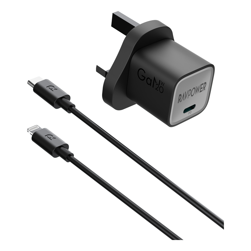 c20to20light20cable_1759851732754171049647.png Ravpower Gan Pd 20W Wall Charger With C To L Cable - Image 1